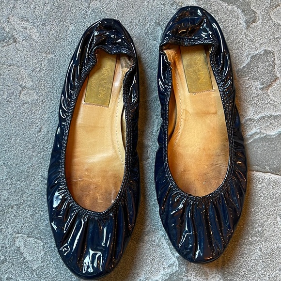 Lanvin Shoes - Navy Patent Leather Lanvin Ballet Flats